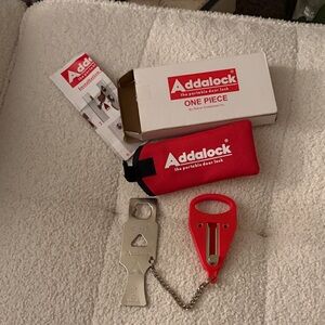 Portable Door Lock - Red